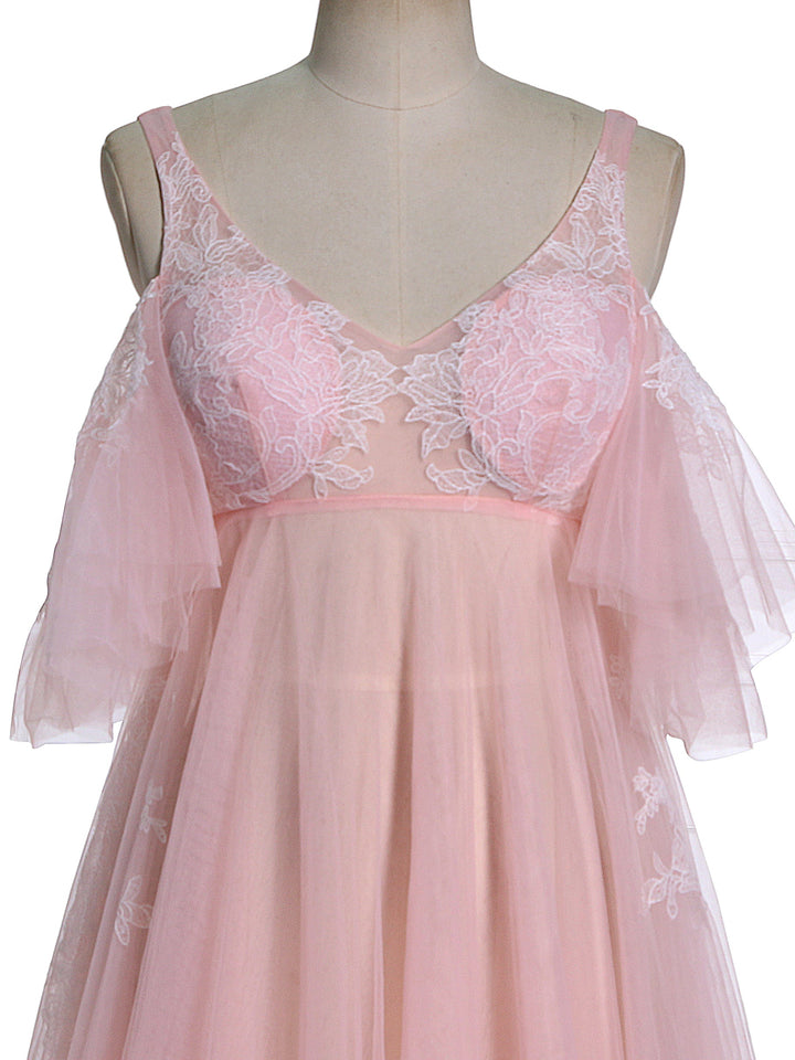 Elegant V Neck, Maternity Dress for Photo Shoot, Baby Shower Dress