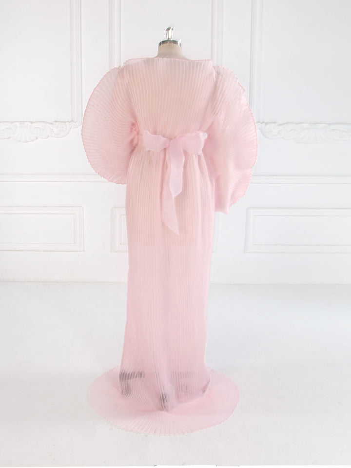Modisches, plissiertes Organza-Umstandskleid für Fotoshootings, Kleid für Schwangerschaft, Fotoshooting, Babyparty-Kleid YW240006