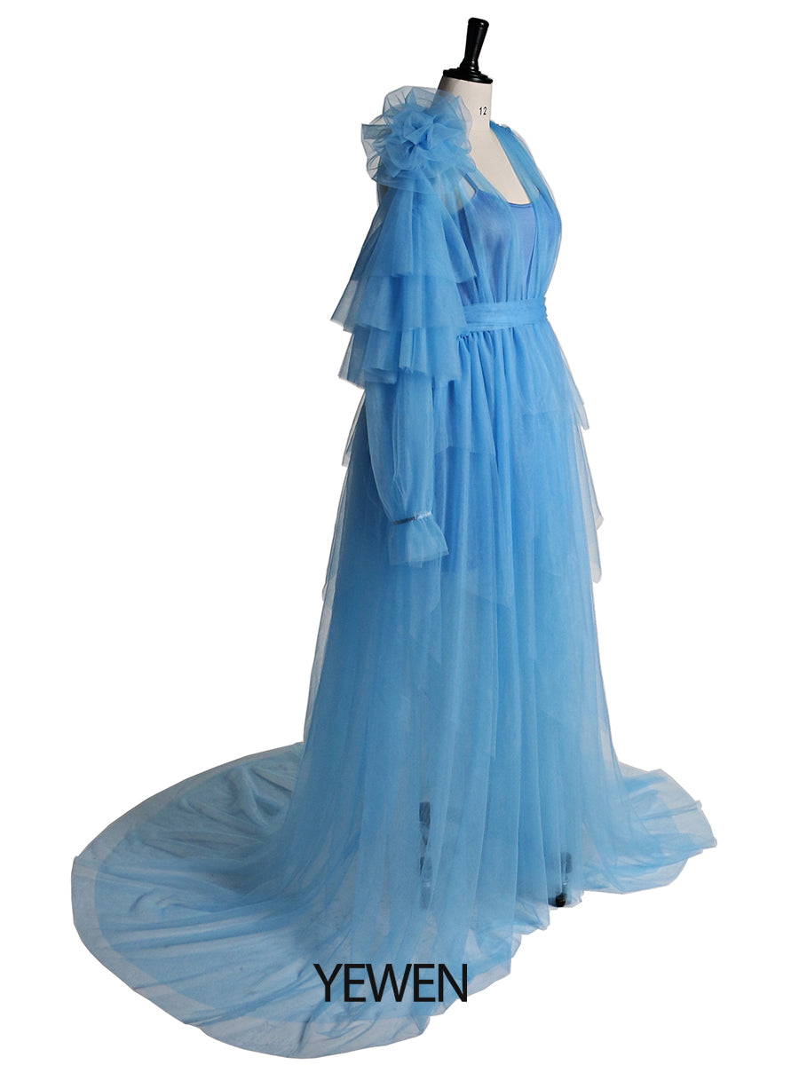 Abendkleid mit einer Schulter und Sling-Futter, Umstandskleid für Fotoshootings oder Babypartys 2021, YEWEN 