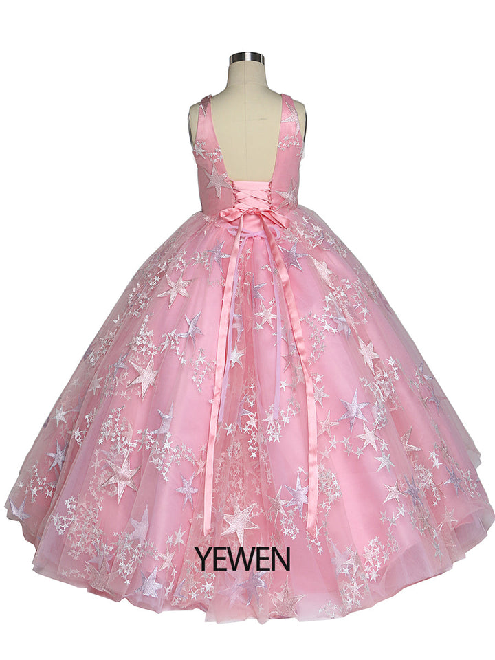 Rosa Tüll Prinzessin Mädchen Partykleider für Hochzeiten Geburtstage Kinder Fotoshooting Kleid Babyparty Kleider YEWEN YW211231 