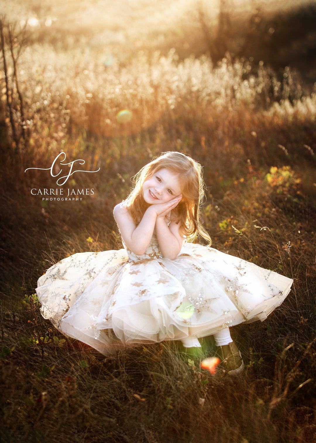 Champagner Stern Tüll Blumenmädchen Partykleider für Hochzeiten Geburtstag Kinder Prinzessin Fotoshooting Kleid Tutu Kleid YEWEN YW21015 