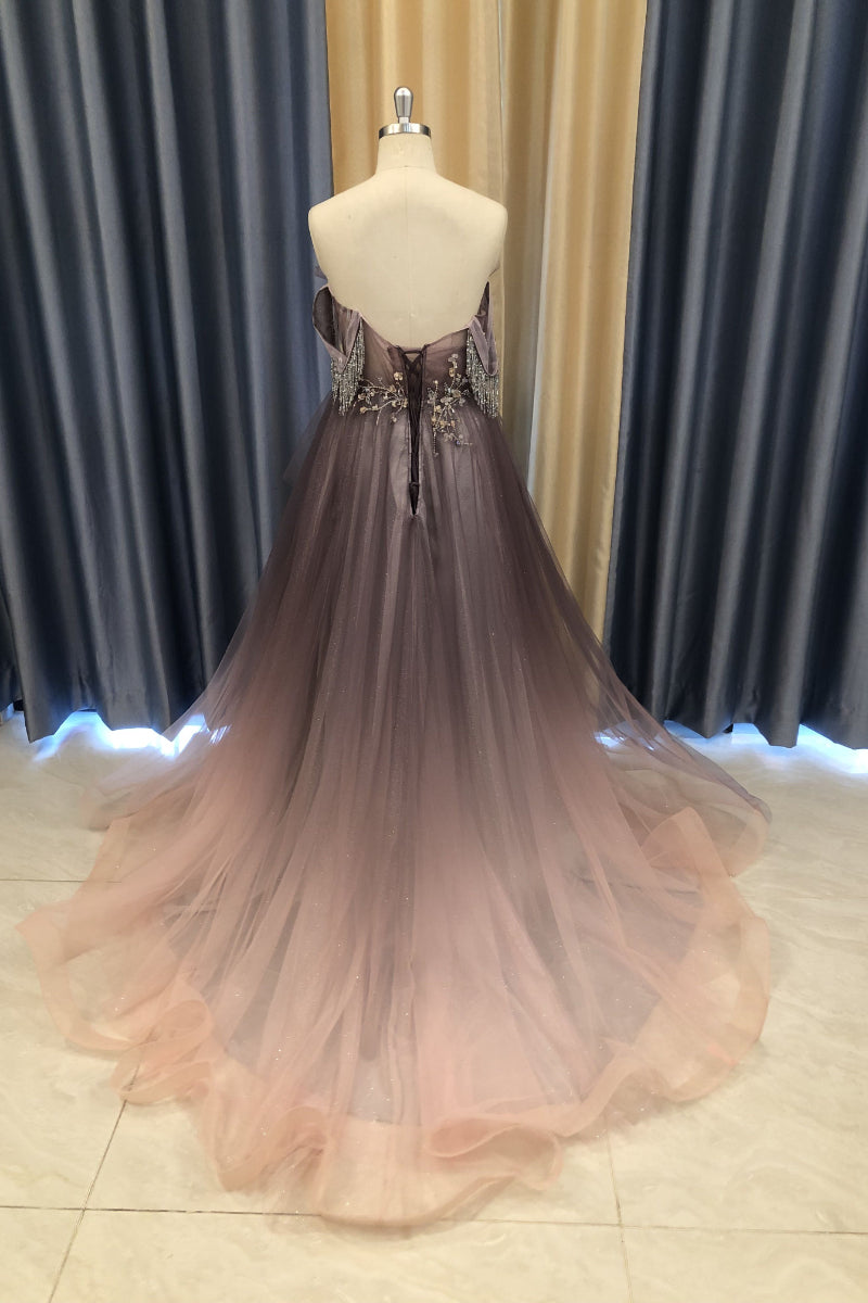 Farbverlauf Sternenhimmel Bunte Brautkleider Braut Couture Tüllkleid Fotoshooting Kleid 