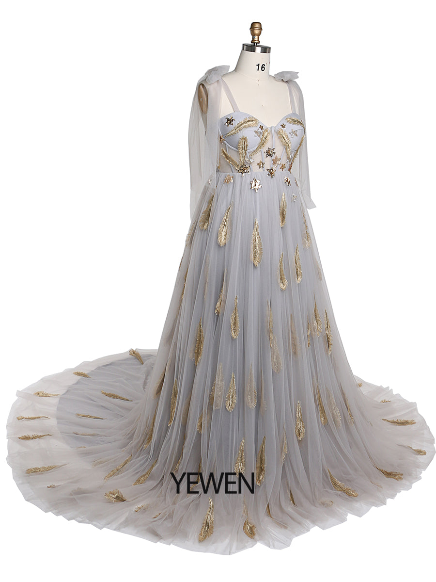 Ärmelloses, langes, formelles Ballkleid mit Pailletten und Applikationen, Fotografie-Kleid, YEWEN YW220209 