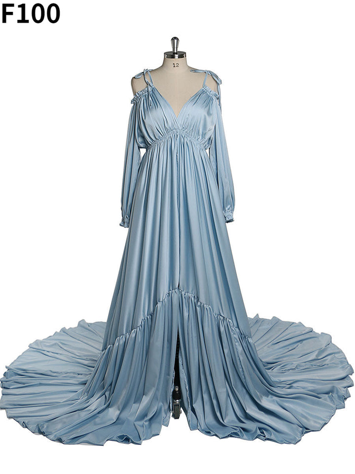 Sexy schulterfreies Umstandsabendkleid, lang, für schwangere Frauen, schickes Schwangerschaftskleid, elegantes Maxikleid für Fotoshootings, DY21721 