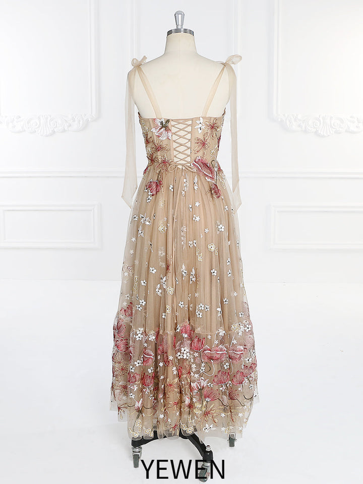 Embroidery Tulle , Tea Party Dresses for Woman, Short Prom Dress