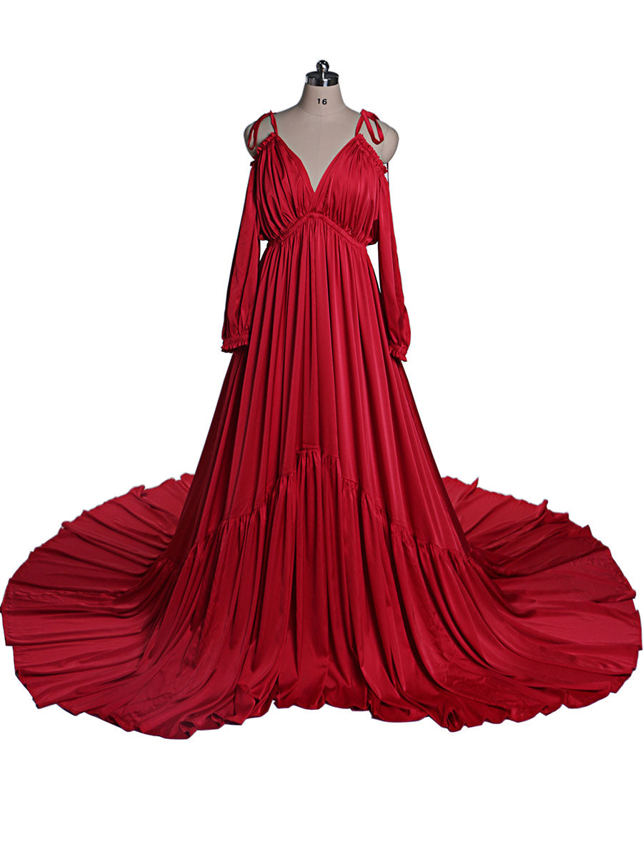 Sexy schulterfreies Umstandsabendkleid, lang, für schwangere Frauen, schickes Schwangerschaftskleid, elegantes Maxikleid für Fotoshootings, DY21721 