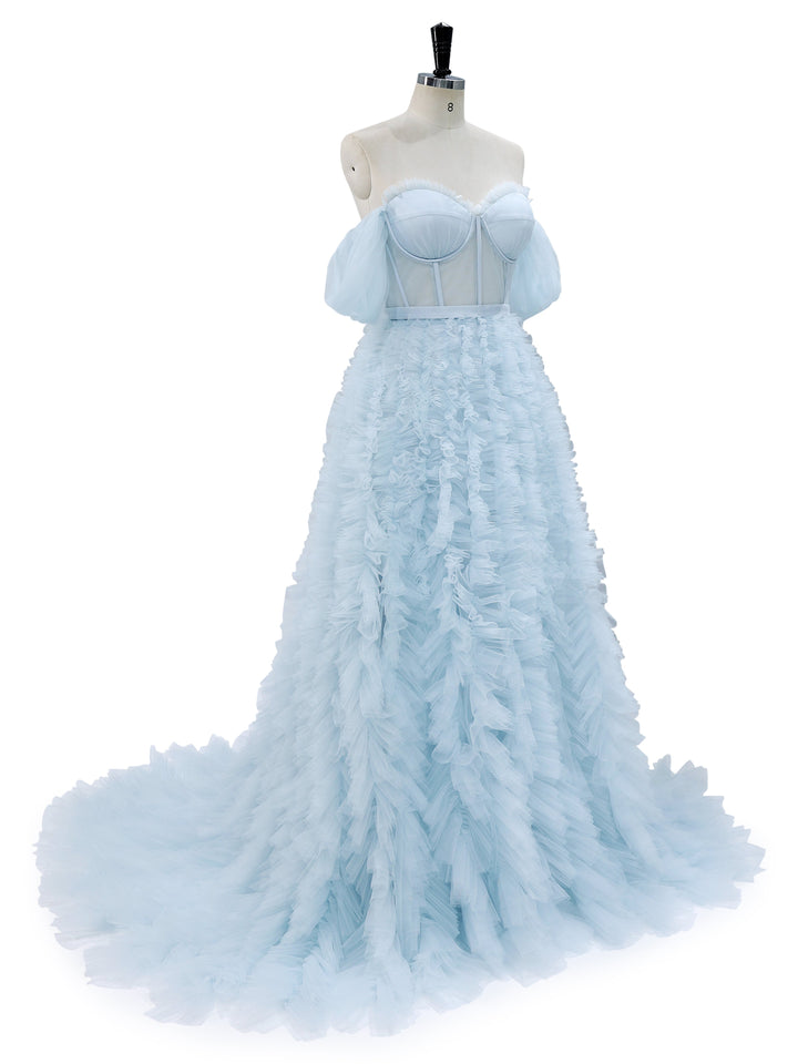Elegantes Korsett-Top mit Rüschen, Ballkleid, Fotoshooting, Fotografie-Kleid, YW231159 