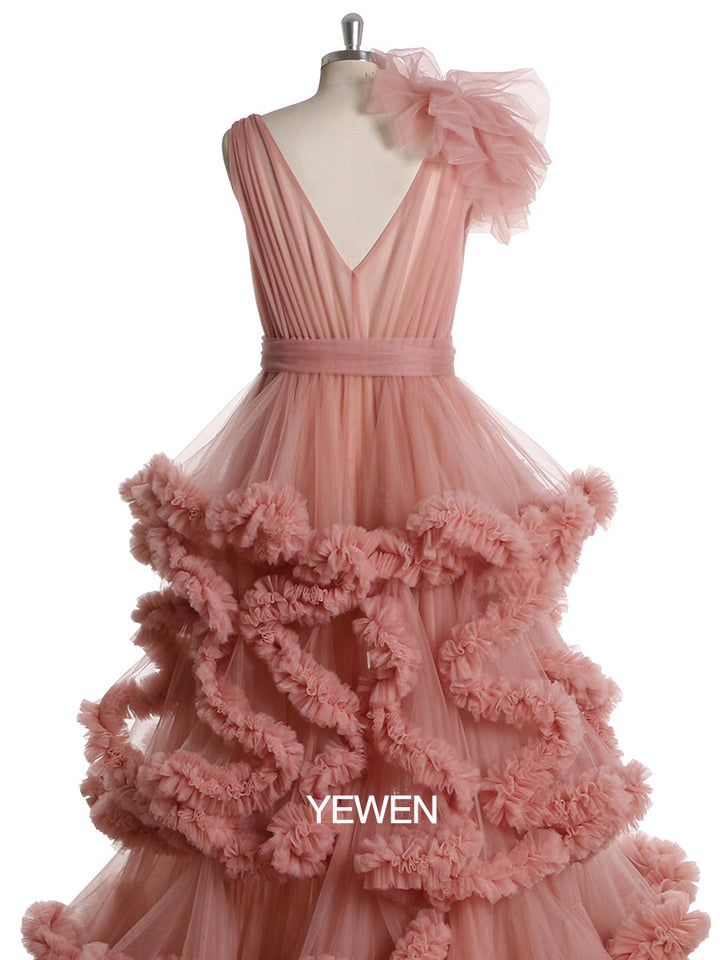 1M Schleppe Wolkenstil Damen Ballkleid Hochzeitsfotografie Kleid Umstandskleid für Fotoshooting YW220936 