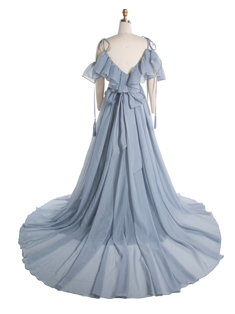 Elegantes Organzakleid mit Rüschen Damen Korsett Geburtstagspartykleid Fotoshooting YW243167 