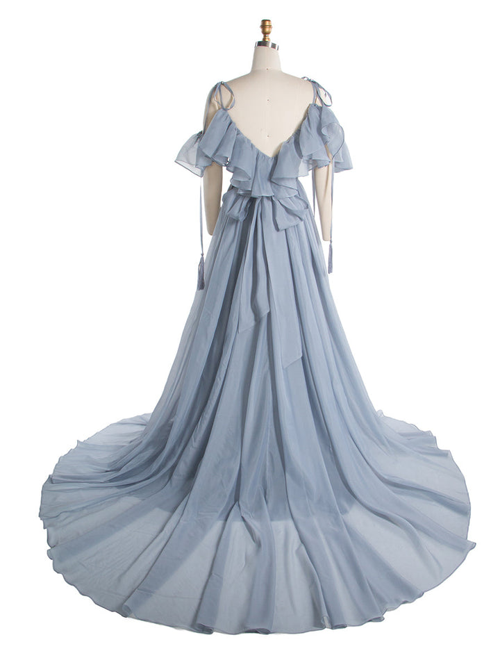 Elegantes Organzakleid mit Rüschen Damen Korsett Geburtstagspartykleid Fotoshooting YW243167 