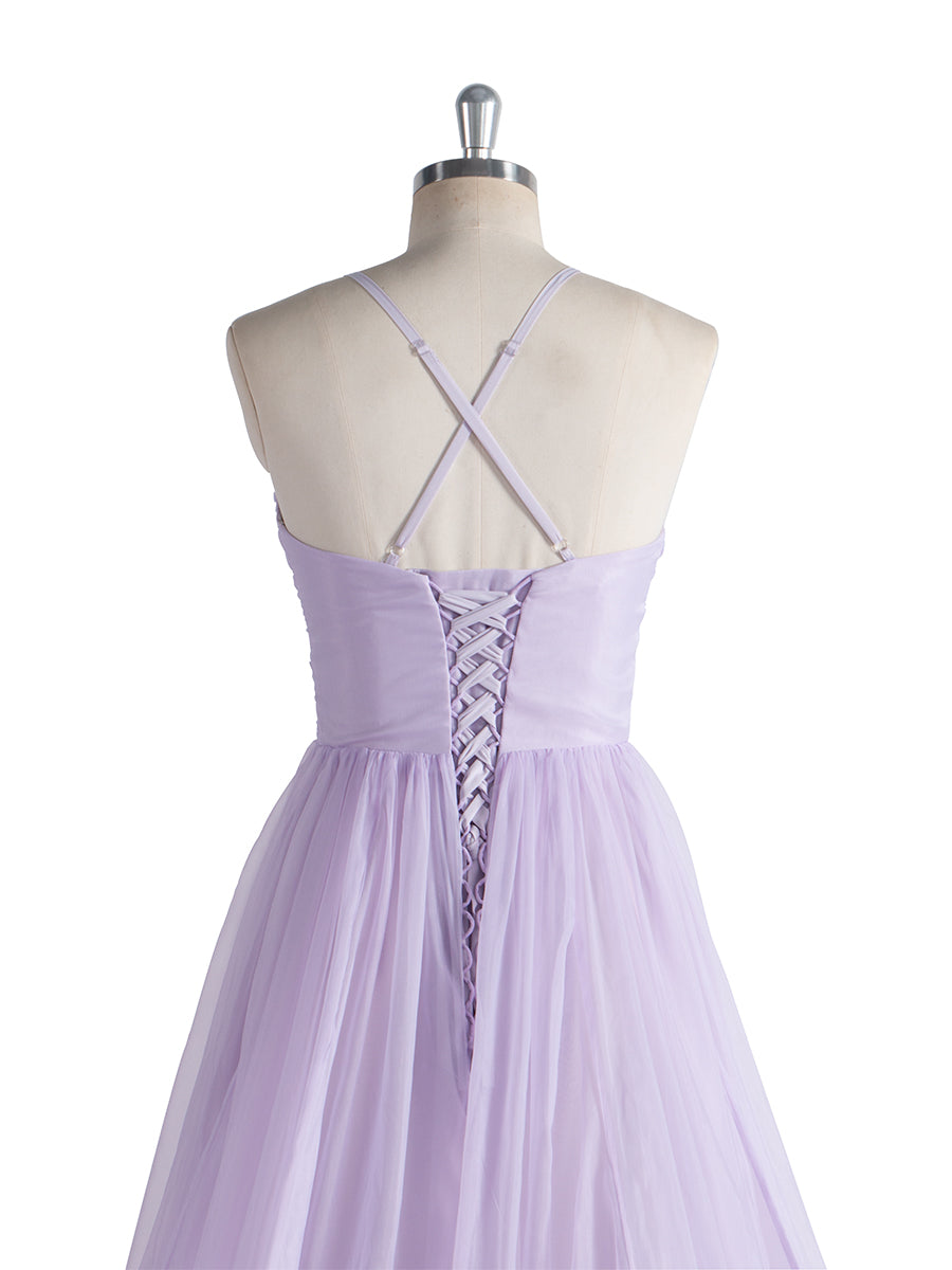 Lila fliegendes Kleid für Fotoshooting, lange Schleppe, Seide, weicher Organza, fließendes Kleid, Shooting-Kleid YW250016 