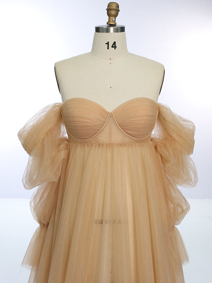Tulle Maternity Dress for Photo Shoots, Corset Back Maternity Gown for Photoshoot