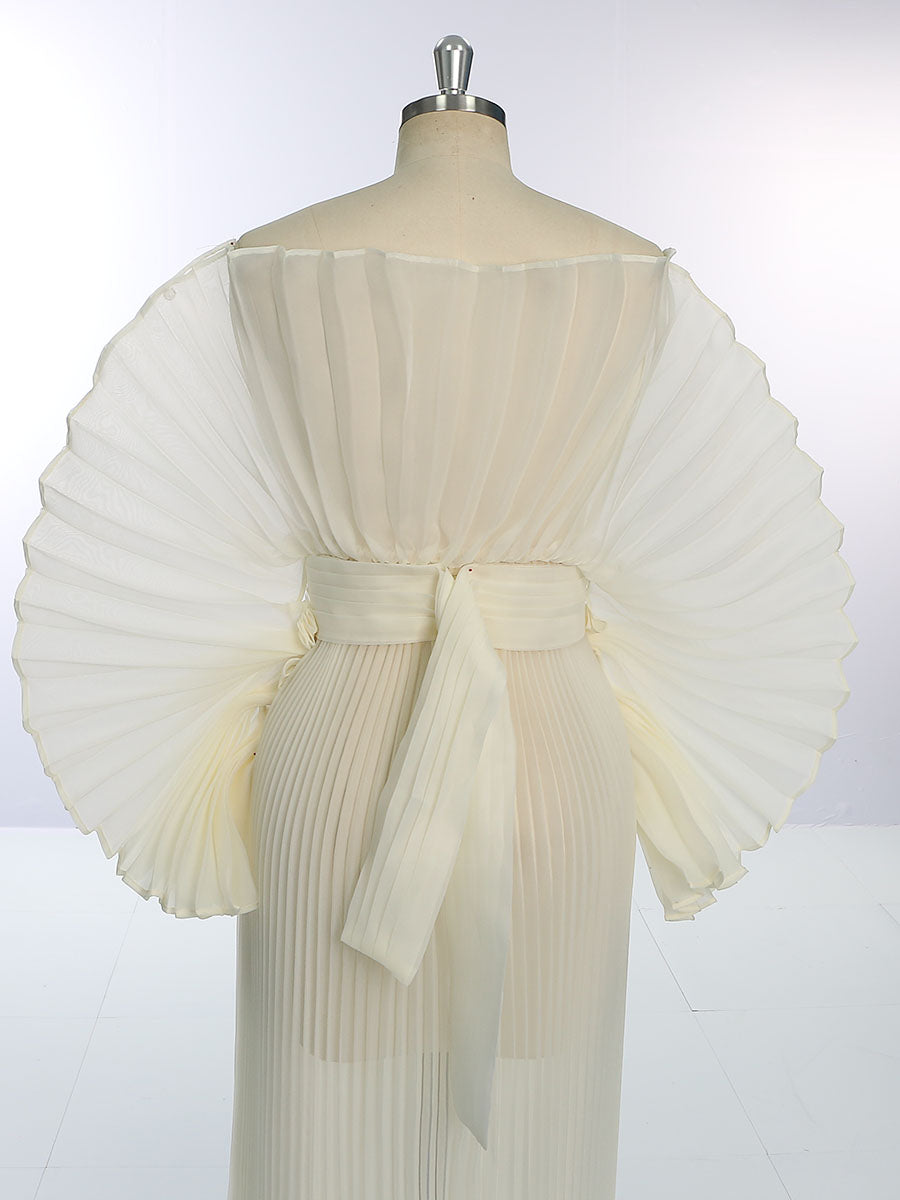 Fashion Organza Pleated  Maternity Dress for Photo Shoots , Dress for Pregnancy Photo Shoot