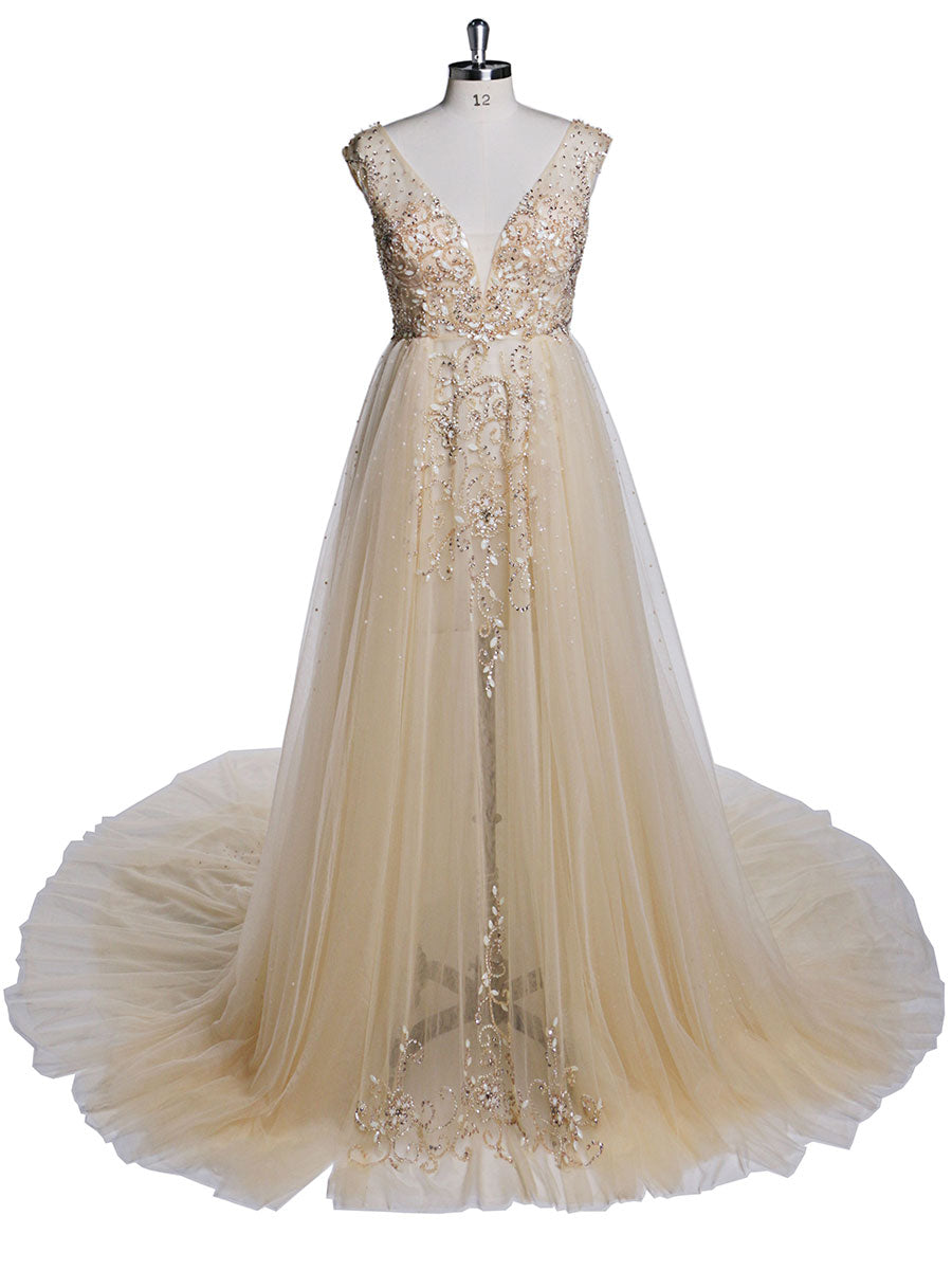 Perlenbesetztes Umstandskleid mit V-Ausschnitt für Fotoshootings, elegantes ärmelloses Maxikleid, Fotografie-Kleid 
