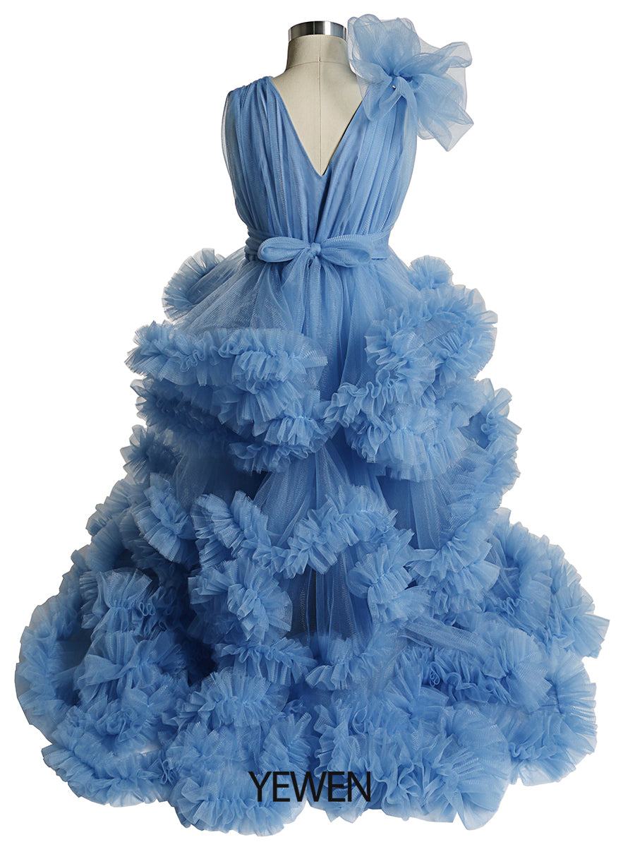 Wolke Rüschen Kleine Blumenmädchenkleider für Hochzeiten Babyparty Kinderbilder Kleid Kinder Fotoshooting Babyparty YE8017 