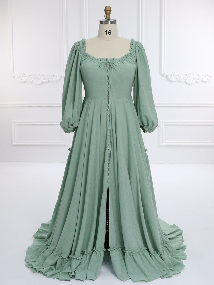Neues Maxikleid mit Knöpfen, Boho-Strandkleid für Fotoshootings, ausgefallene Fotografie-Requisiten, YW231149