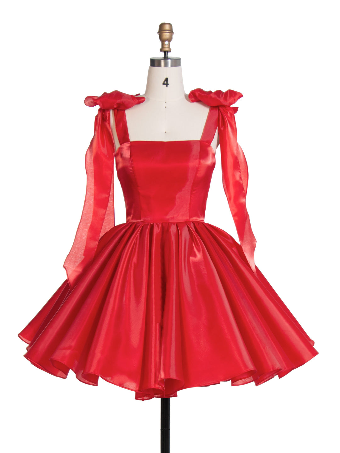 Schleife Akzent Herzausschnitt Kurzes Mini Homecoming Kleider Rot Weihnachtsfeier Kleid YW243100 