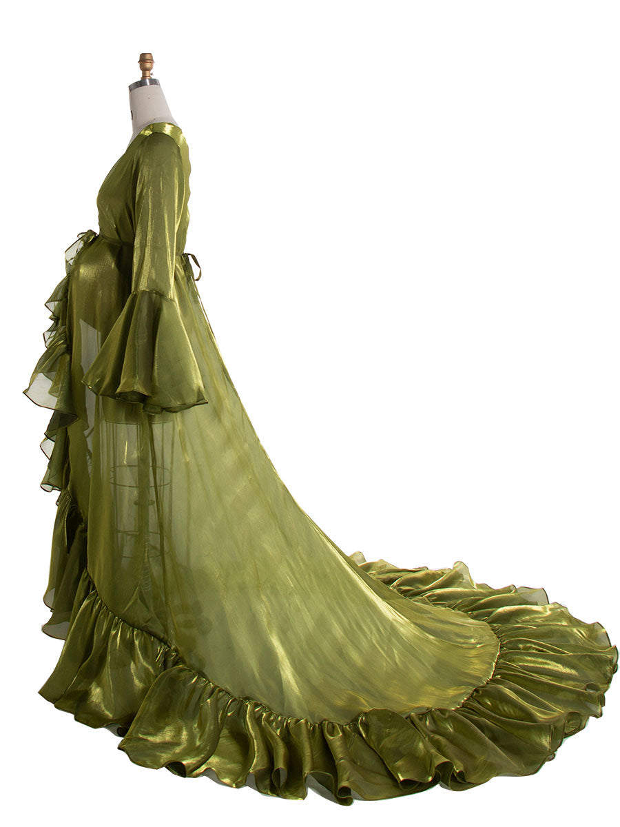 Ruffles Flar Sleeves, Maternity Photoshoot Dress,  Pregnancy Dresses for Photo Shoots