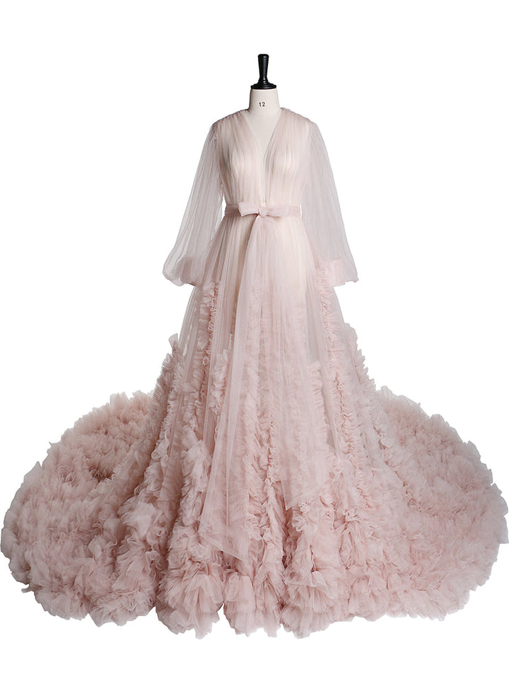 blush colored wedding dress
