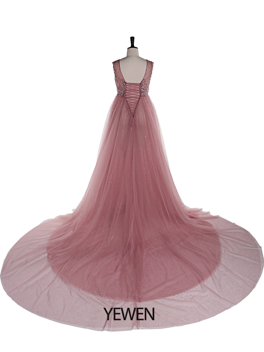 Perlenbesetztes Umstandskleid mit V-Ausschnitt für Fotoshootings, elegantes ärmelloses Maxikleid, Fotografie-Kleid 