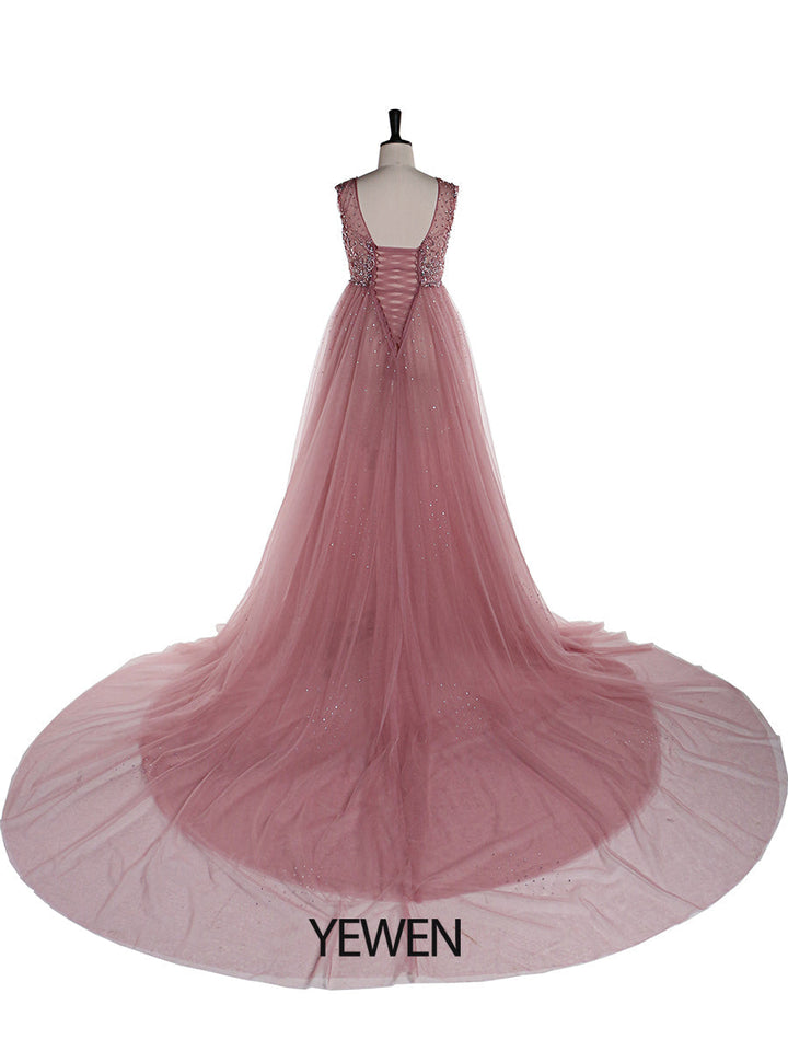 Perlenbesetztes Umstandskleid mit V-Ausschnitt für Fotoshootings, elegantes ärmelloses Maxikleid, Fotografie-Kleid 