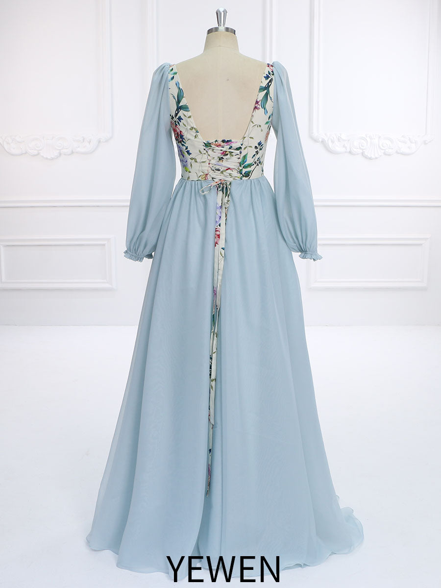 Boho Cotton Printing Floral Prom Dress , Photoshoot Dresses Outfit 