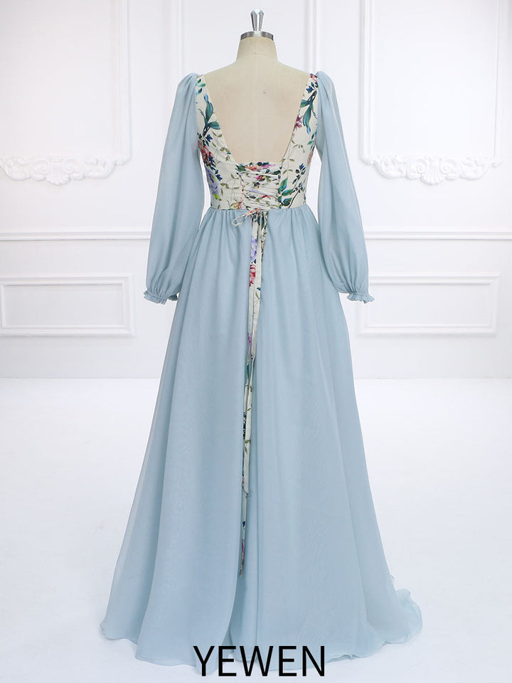 Boho Cotton Printing Floral Prom Dress , Photoshoot Dresses Outfit 