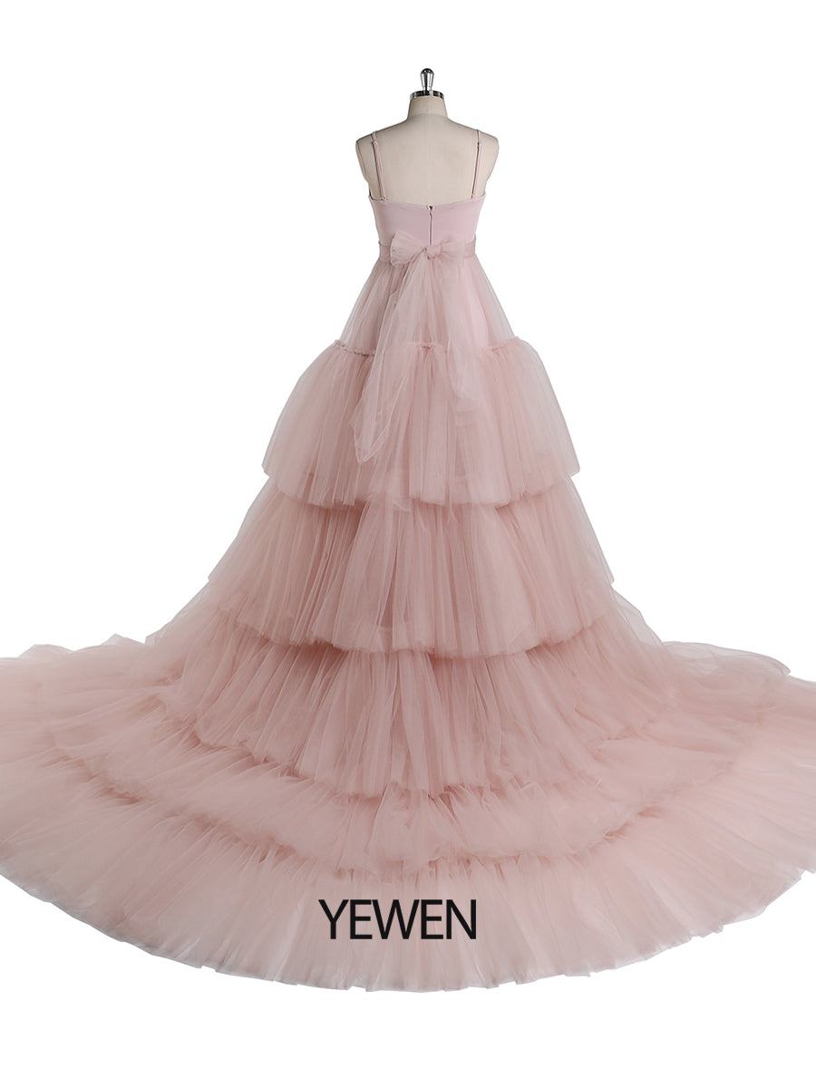 Abnehmbare Schleppe Meerjungfrau Stretch Stoff Umstandsabendkleid Umstandskleid für Fotoshooting YW220428 