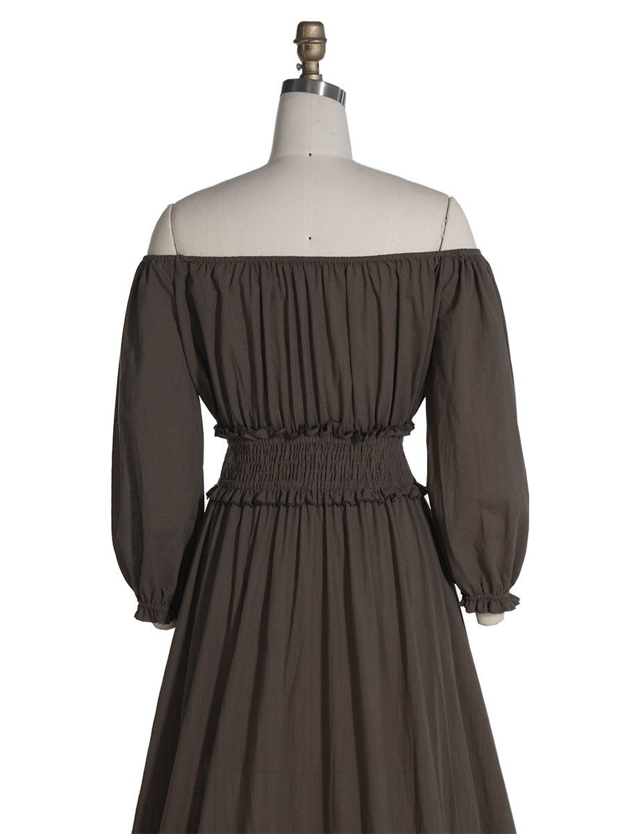 Hochwertiges Boho-Maxikleid aus Baumwolle für Strand-Fotoshootings YW240110 