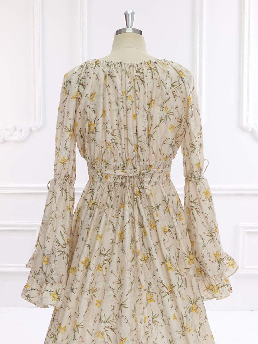 Neues Maxikleid aus Baumwolle mit Blumendruck, Boho-Strandkleid, Umstandskleid, ausgefallene Fotografie-Requisiten, YEWEN YD211202