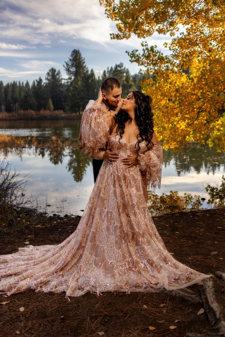 Strapless Sweetheart, Bling Sequins Dress ,Woman Photography , Props Gown