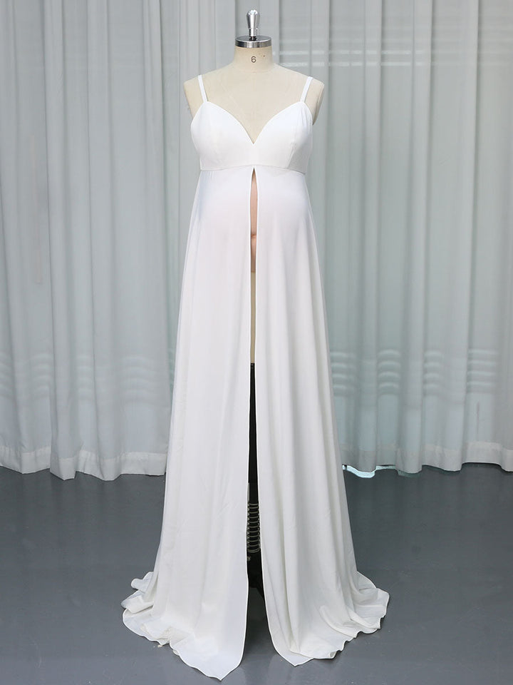 Handmade Flower Cape Robe Photoshoot Gown with Slip