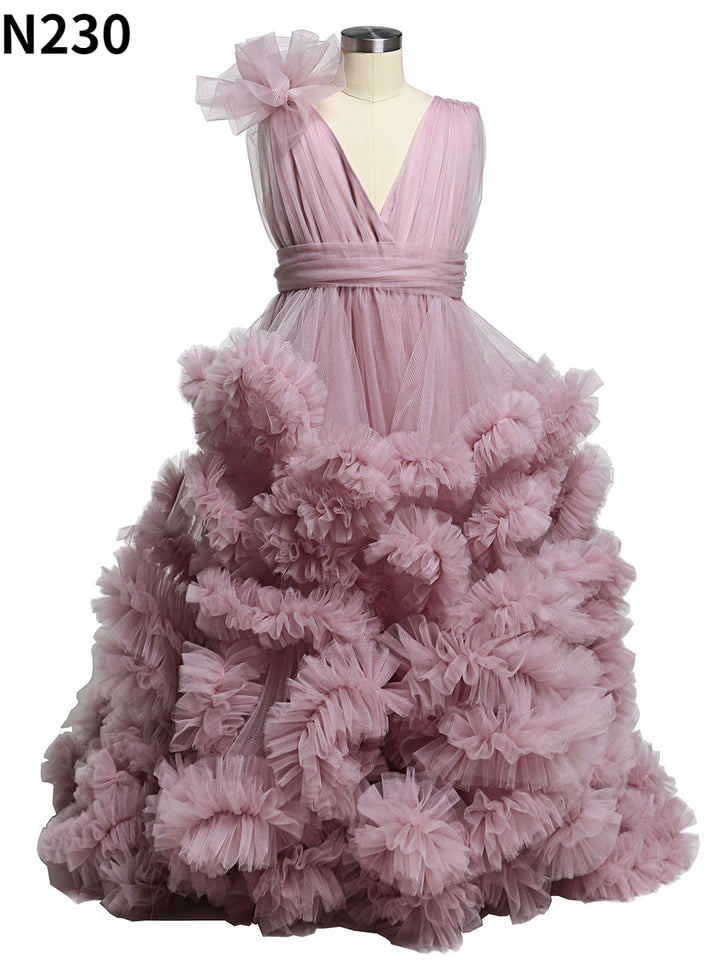 Wolke Rüschen Kleine Blumenmädchenkleider für Hochzeiten Babyparty Kinderbilder Kleid Kinder Fotoshooting Babyparty YE8017 