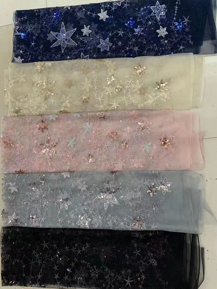 Champagner Stern Tüll Blumenmädchenkleider für Hochzeiten Geburtstagsfeiern Prinzessin Kinder Fotoshooting Kleid YEWEN
