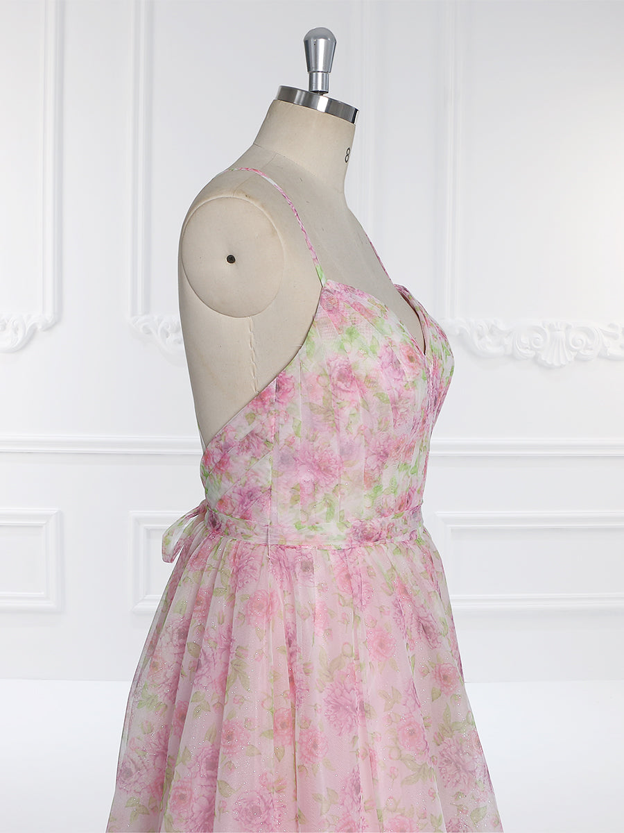Tüll Slip Fairy Kleid Maxi Ballkleid für Frau Blumen Urlaub Fotografie Kleid 