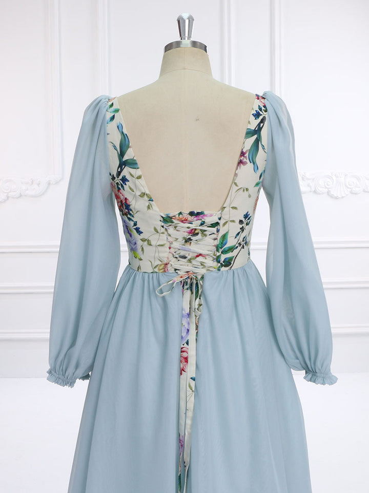 Boho Cotton Printing Floral Prom Dress , Photoshoot Dresses Outfit 