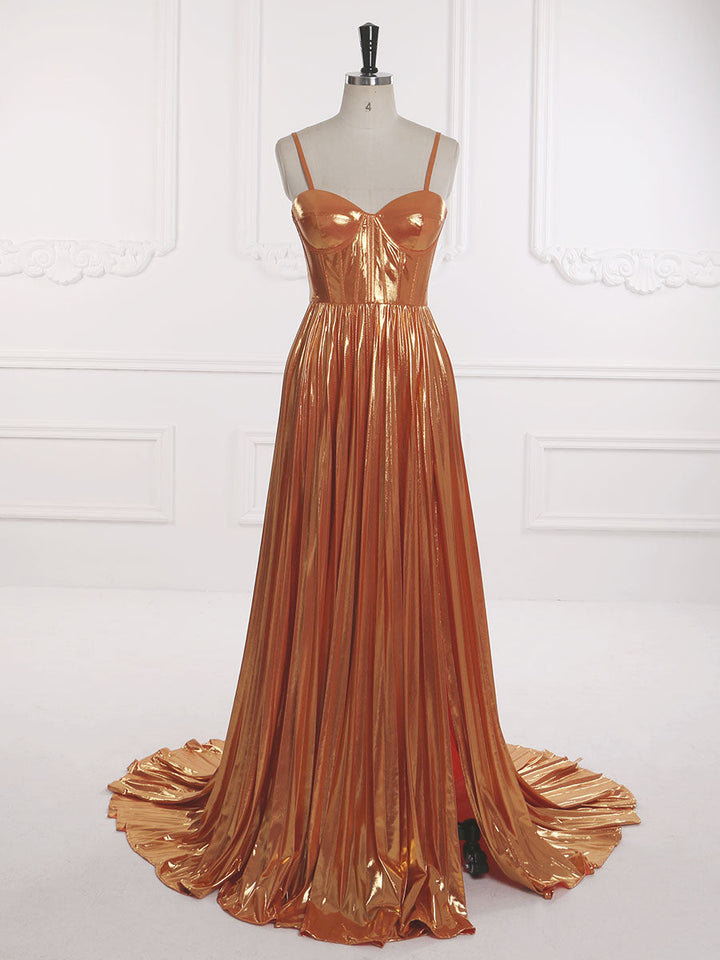 Maxikleid für Damen für Partys, sexy Seitenschlitz, verstellbare Träger, Ballkleid, Fotoshooting, YW231154 