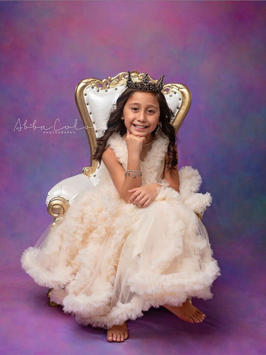 Cloud Little Flower Girls Kleider für Mutterschaft Fotoshooting Babyparty YE8011 