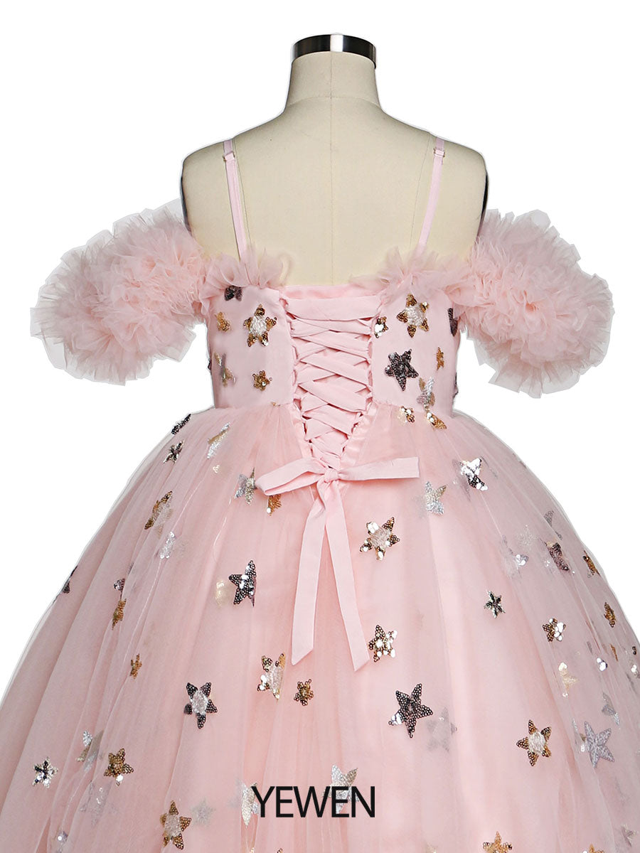 Star Tüll Mädchen Partykleider für Hochzeiten Geburtstage Kinder Fotoshooting Kleid Babyparty Kleid YEWEN 