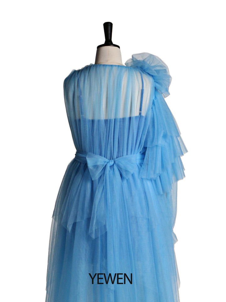 Abendkleid mit einer Schulter und Sling-Futter, Umstandskleid für Fotoshootings oder Babypartys 2021, YEWEN 
