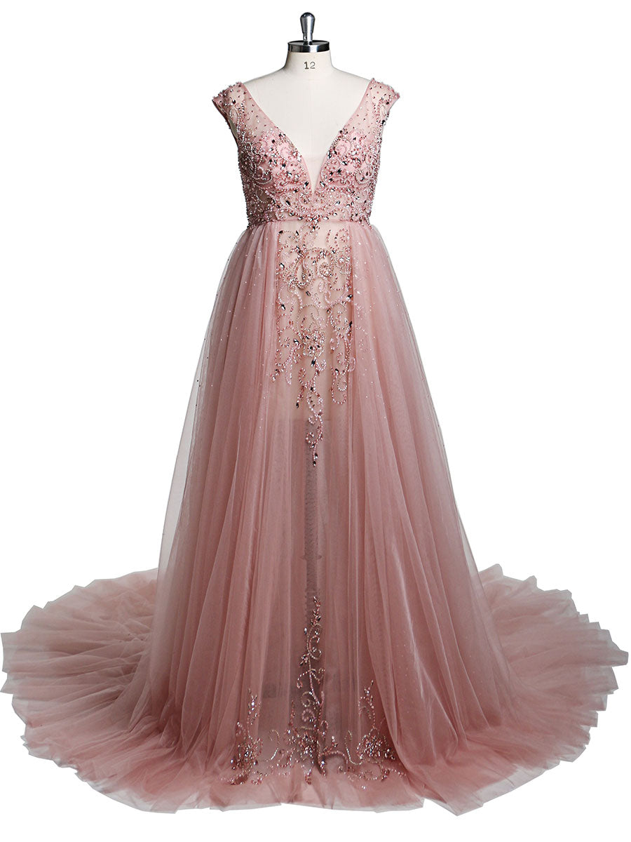 Perlenbesetztes Umstandskleid mit V-Ausschnitt für Fotoshootings, elegantes ärmelloses Maxikleid, Fotografie-Kleid 