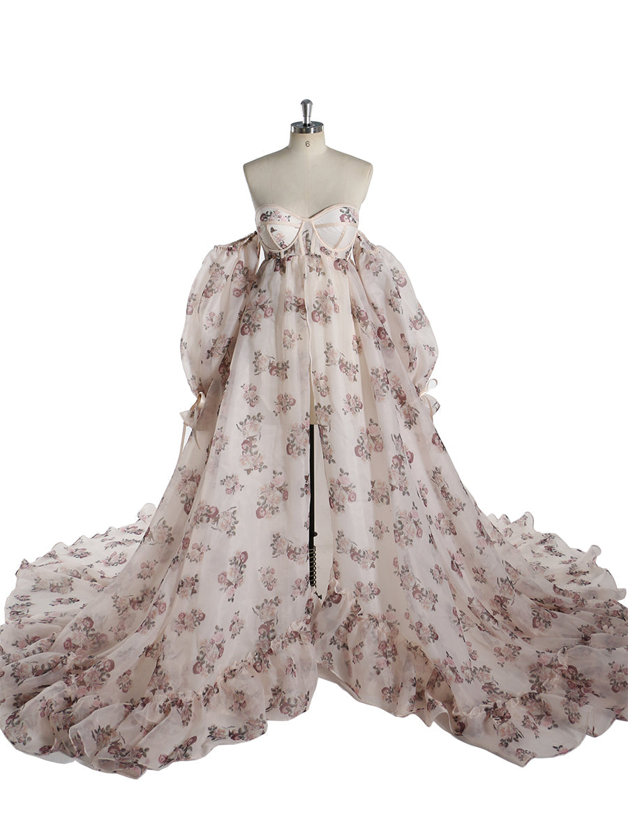 floral maternity dress for baby shower
