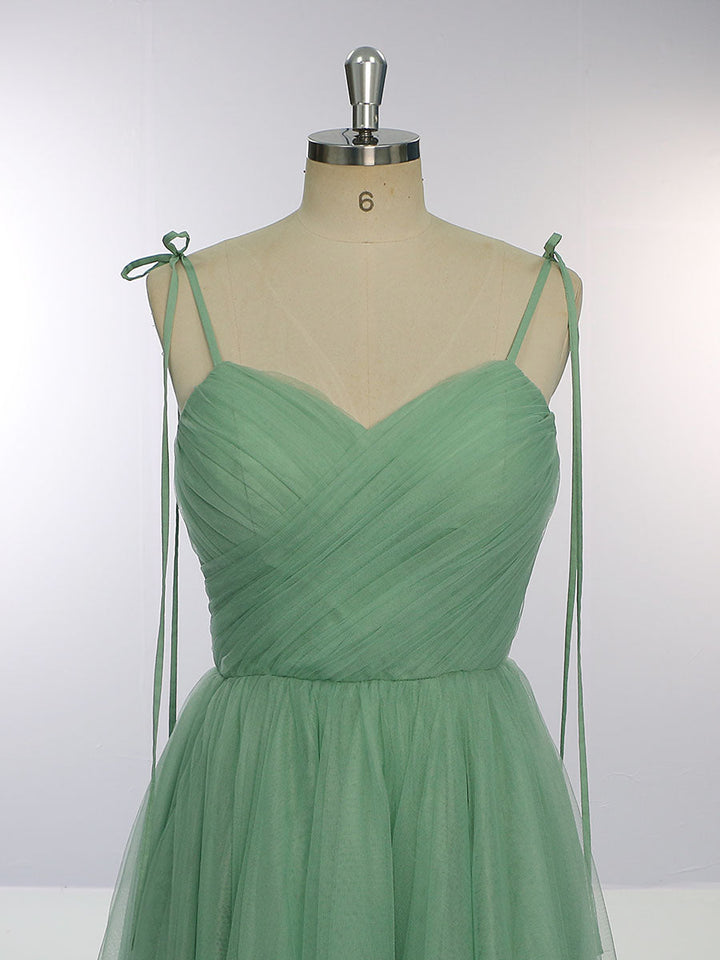 Straps Sweetheart A-Line, Tulle Tea Party Dress