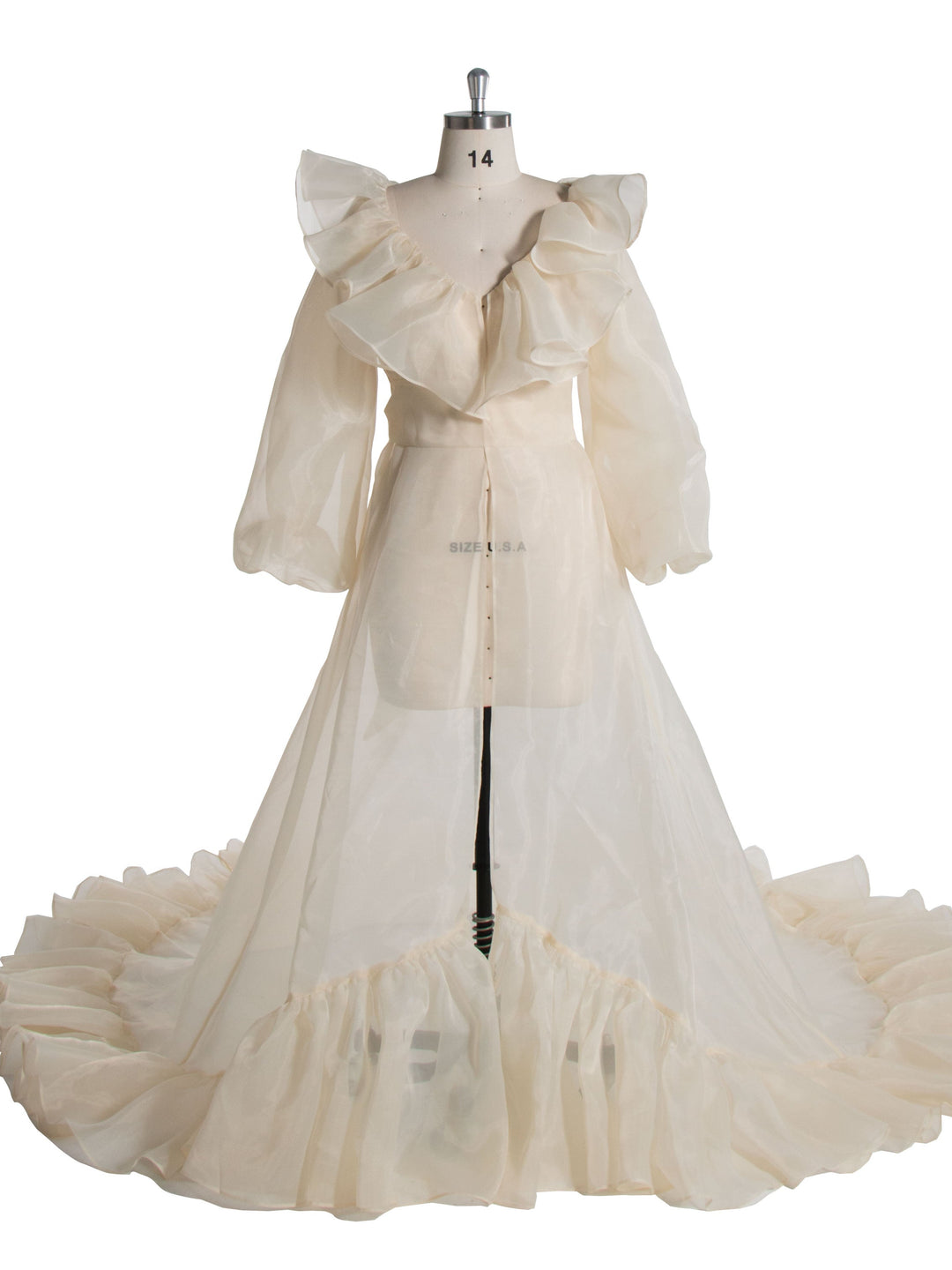 cream maternity photoshoot dress