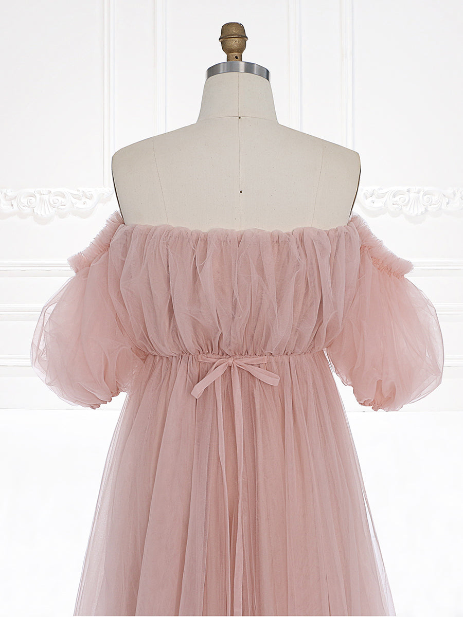 Elegantes schulterfreies Umstandskleid für Fotoshootings, Fotografie-Kleid-Outfits YW231105 