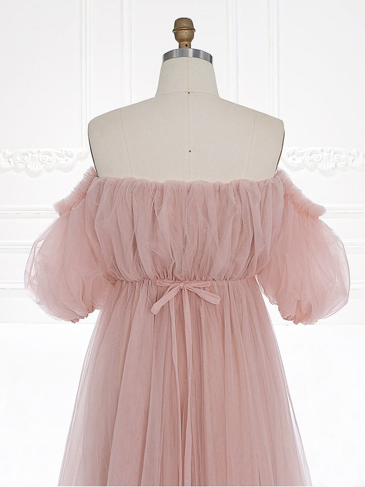 Elegantes schulterfreies Umstandskleid für Fotoshootings, Fotografie-Kleid-Outfits YW231105 