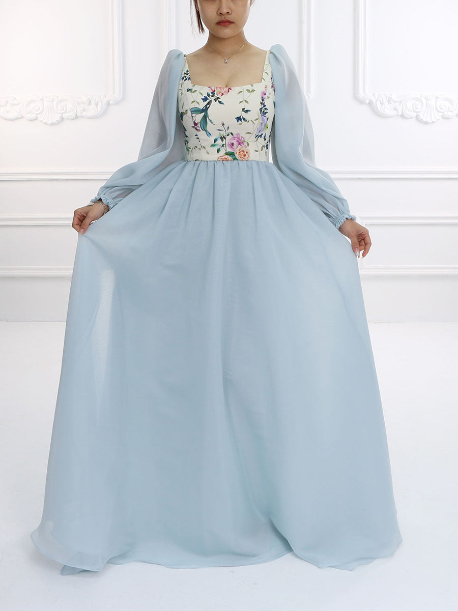 Boho Cotton Printing Floral Prom Dress , Photoshoot Dresses Outfit 