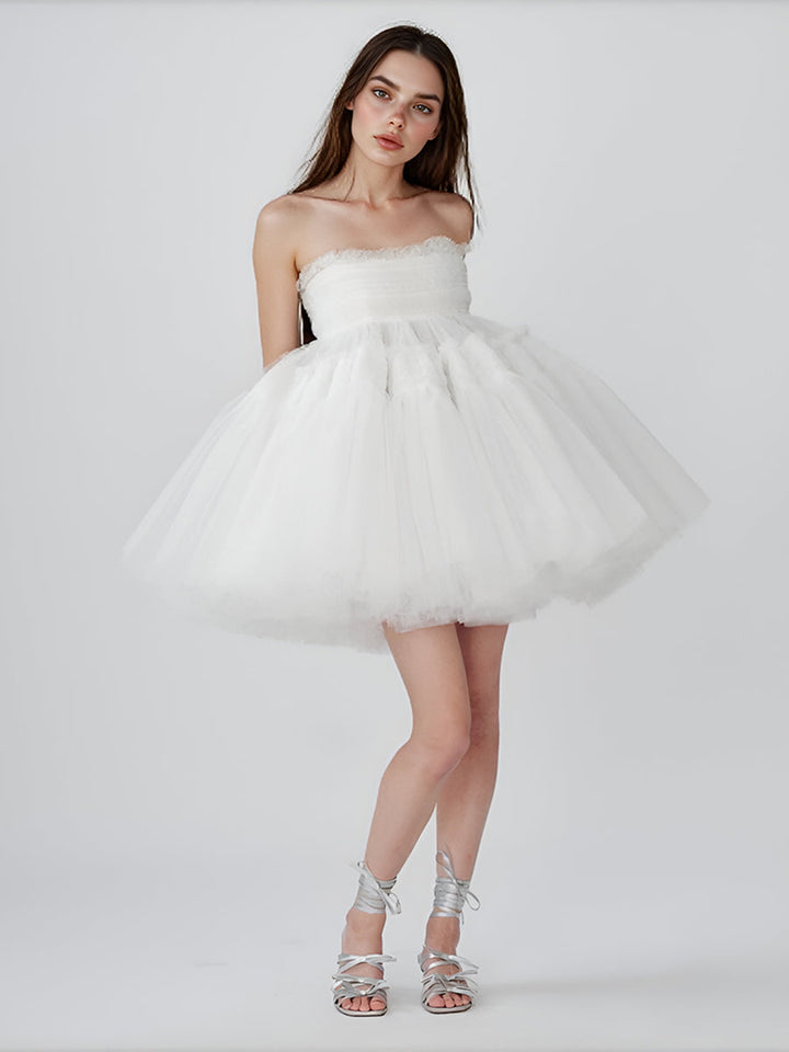 Elegante Abend Party Kleider Frauen Puff Rock Off Schulter Hochzeit Prom Ballkleid Vestidos 
