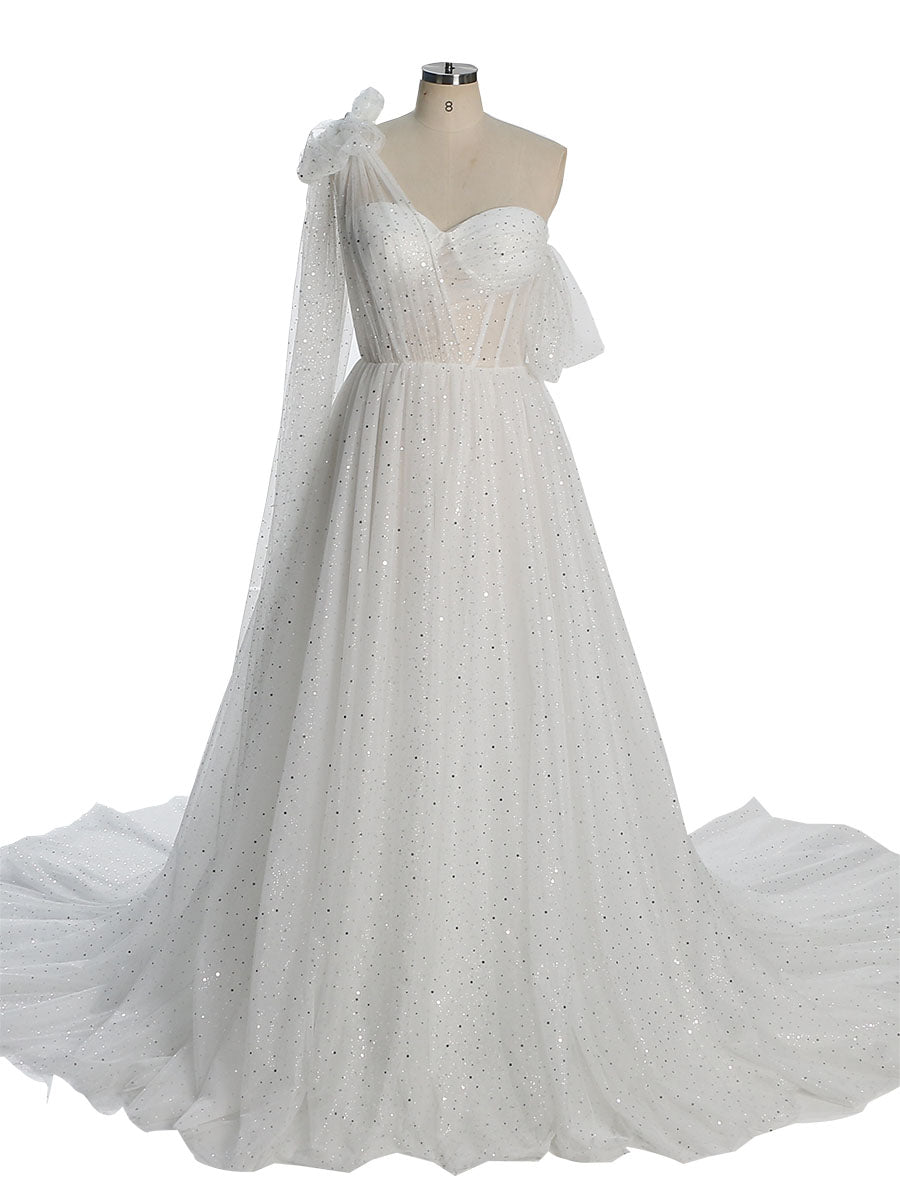 Glitzerndes Tüllkleid mit Sternenhimmel-Fotografie-Kleid, modisches Glitzer-Mesh-Designer-Ballkleid, lang, YEWEN YW010 