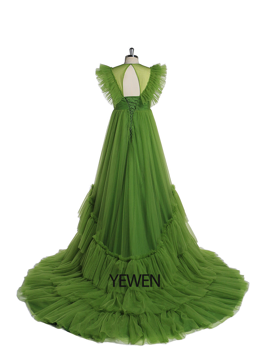 Ärmelloses Maxi-Umstandskleid, plissiert, rückenfrei, Ballkleid, Partykleid 